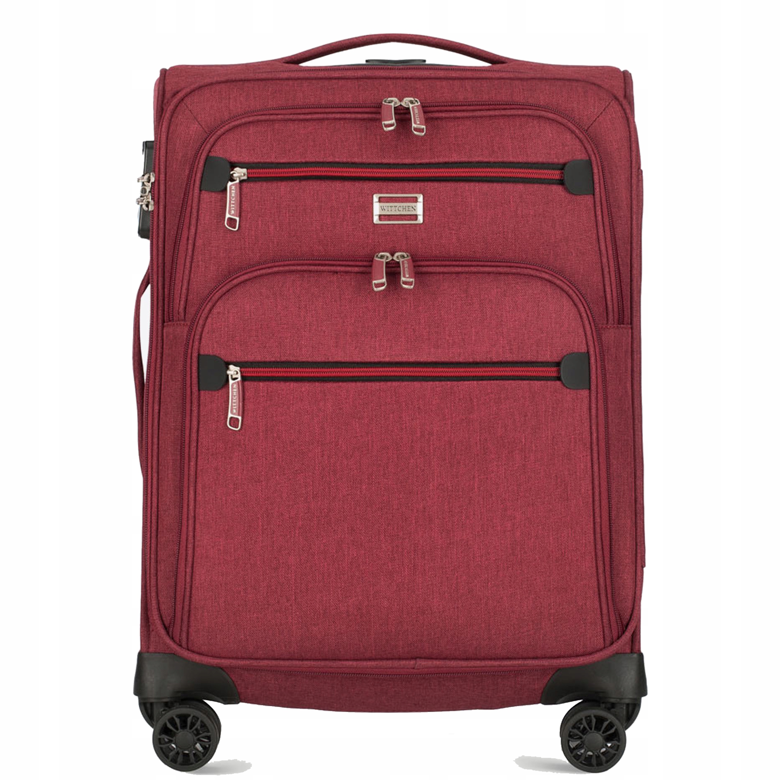 Walizka Wittchen Comfort Line 56-3S-501-31 materiałowa bordowa