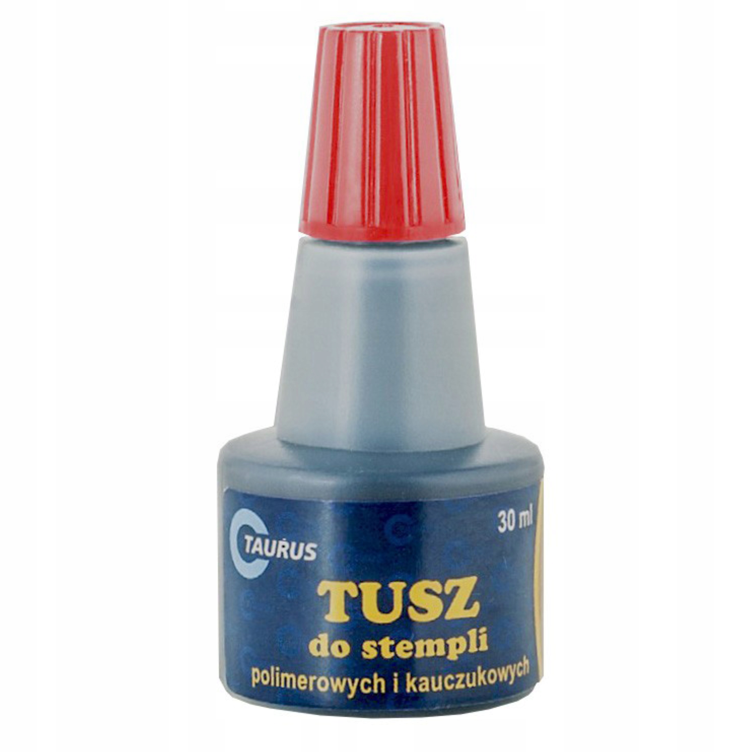 TUSZ DO STEMPLI PIECZĄTEK 30 ML CZERWONY TAURUS Kod producenta 6932163410027