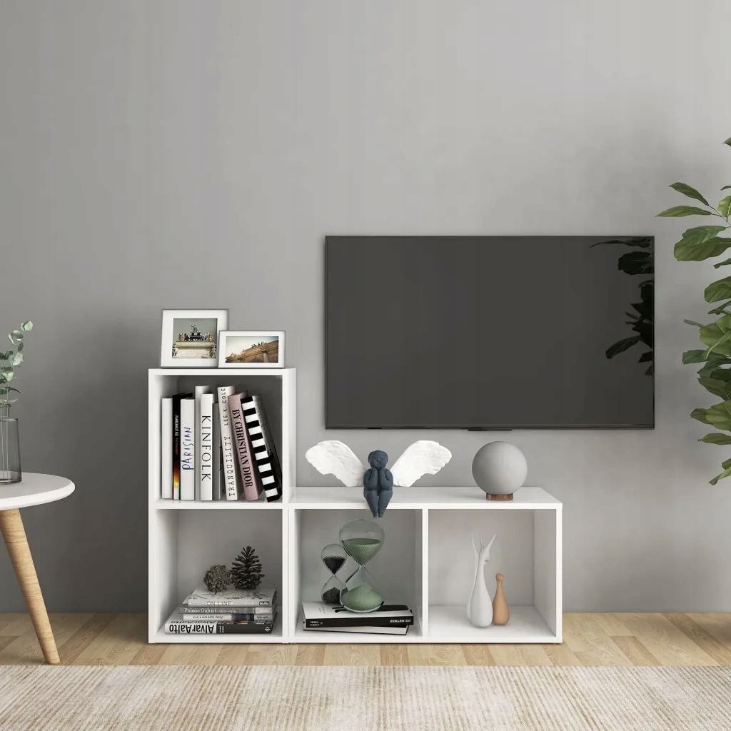 Tv skříňky 2 ks bílé 72 x 35 x 36,5 cm kompozitní dřevo Bílá 3079943