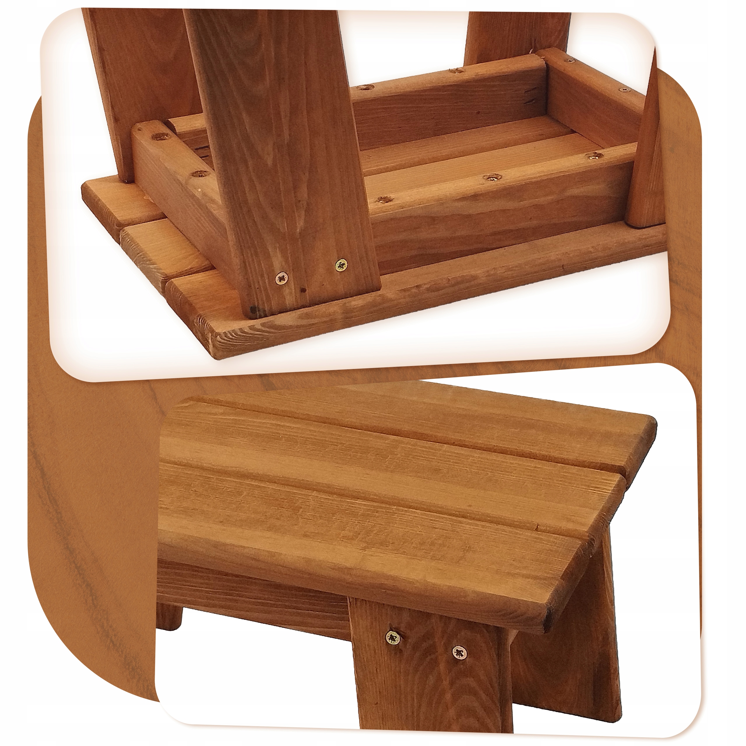 STOŁEK TABORET MAŁY DREWNIANY STOŁECZEK KUCHENNY PODEST RYCZKA Kolor mebla sosna