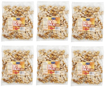 6x 1kg Bałtyk Bomilki karmelki o smaku mlecznym Karton