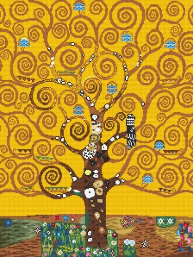 Kanva s potiskem Strom života G. Klimt