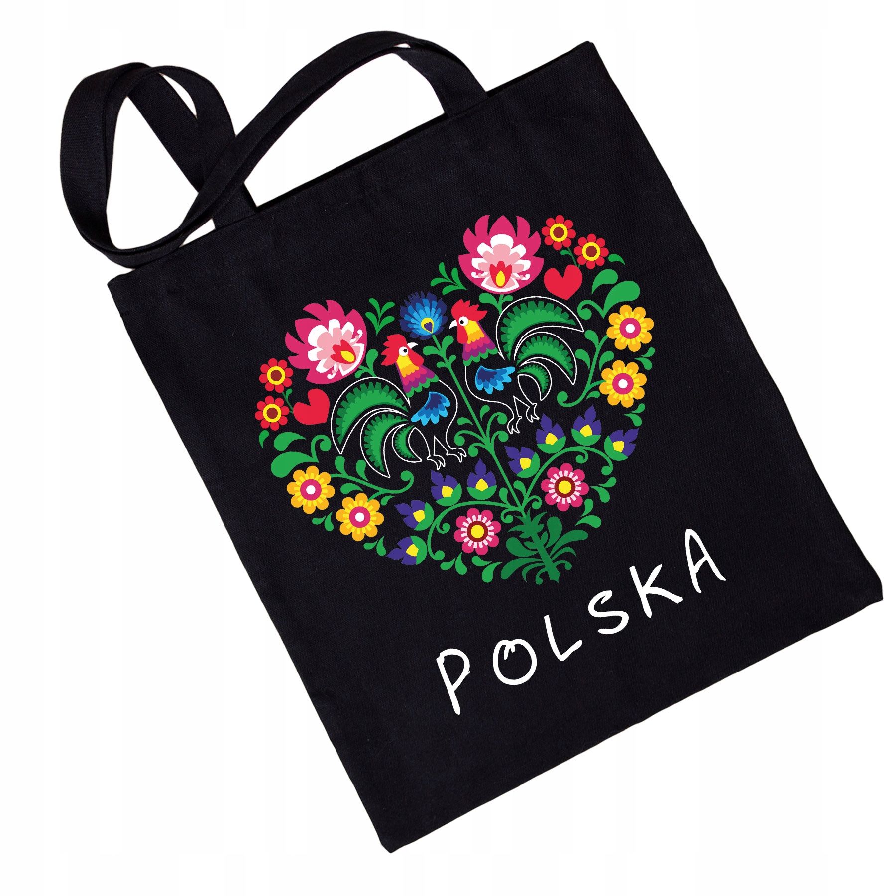 

Torba eko Koguty Serce Polska, czarny