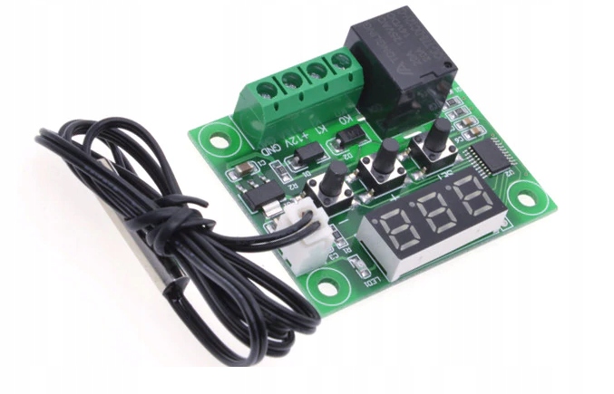 

Cyfrowy termostat W1209 regulowany 12V -50C +110C
