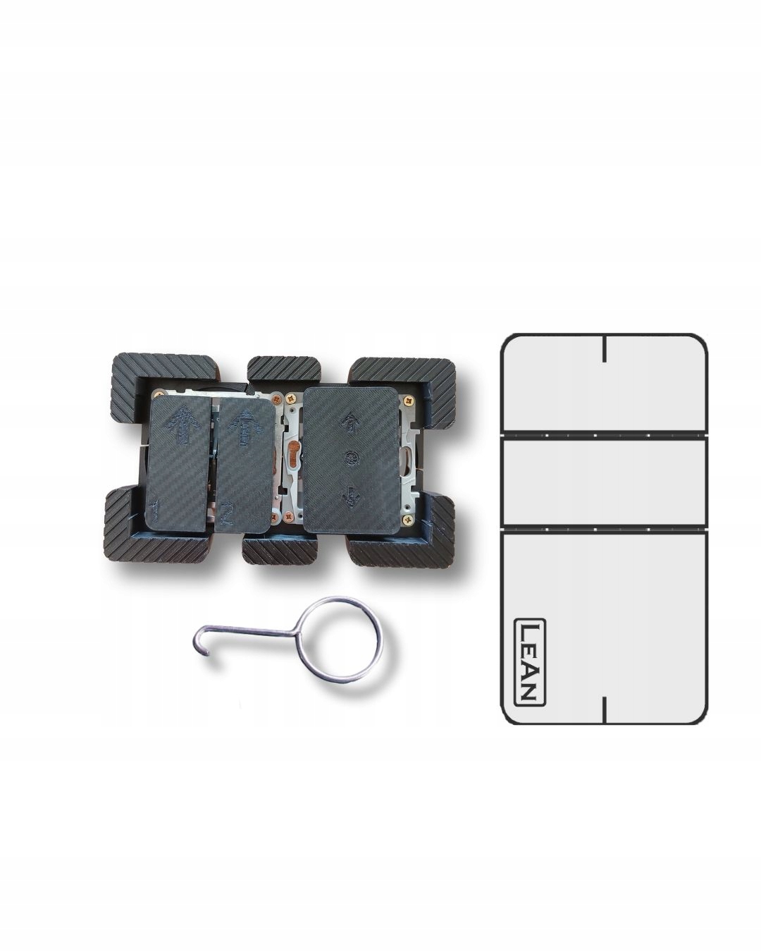 Sada skrytých spínačov: dvojitý a roletový, bez príslušenstva