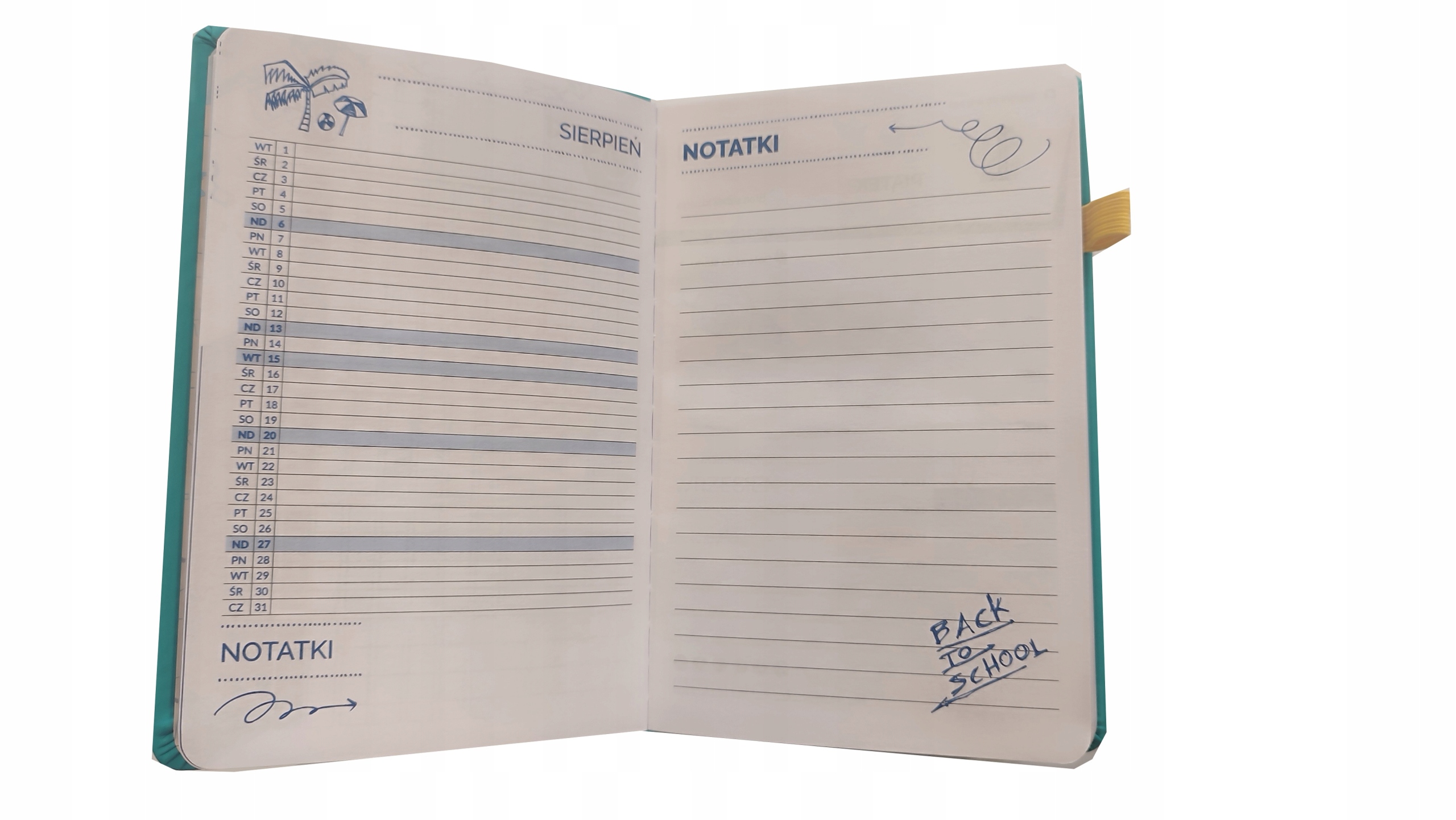 KALENDARZ TERMINARZ UCZNIA B6 2023/2024 Rodzaj książkowy