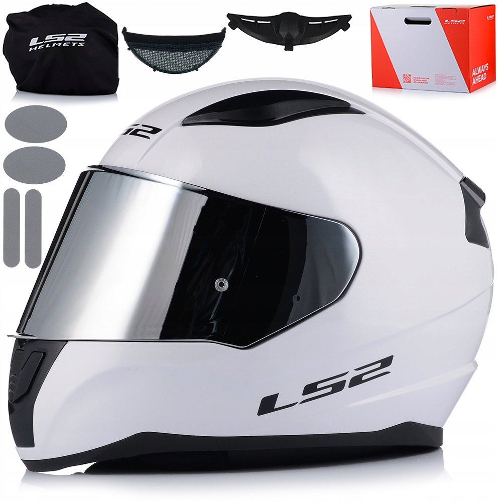 Motocyklová Prilba LS2 FF353 Rapid II Biela Lesklá Ece 22.06 Strieborné Sklo