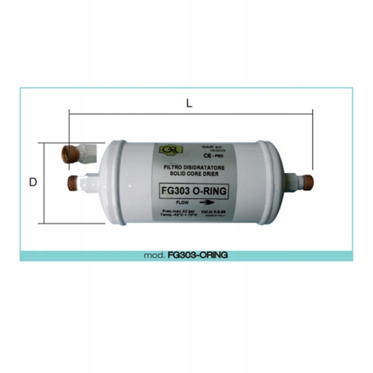 filtr dehydrator FG 303 o-ring GAR Thermo King Numer katalogowy części fg303 o-ring