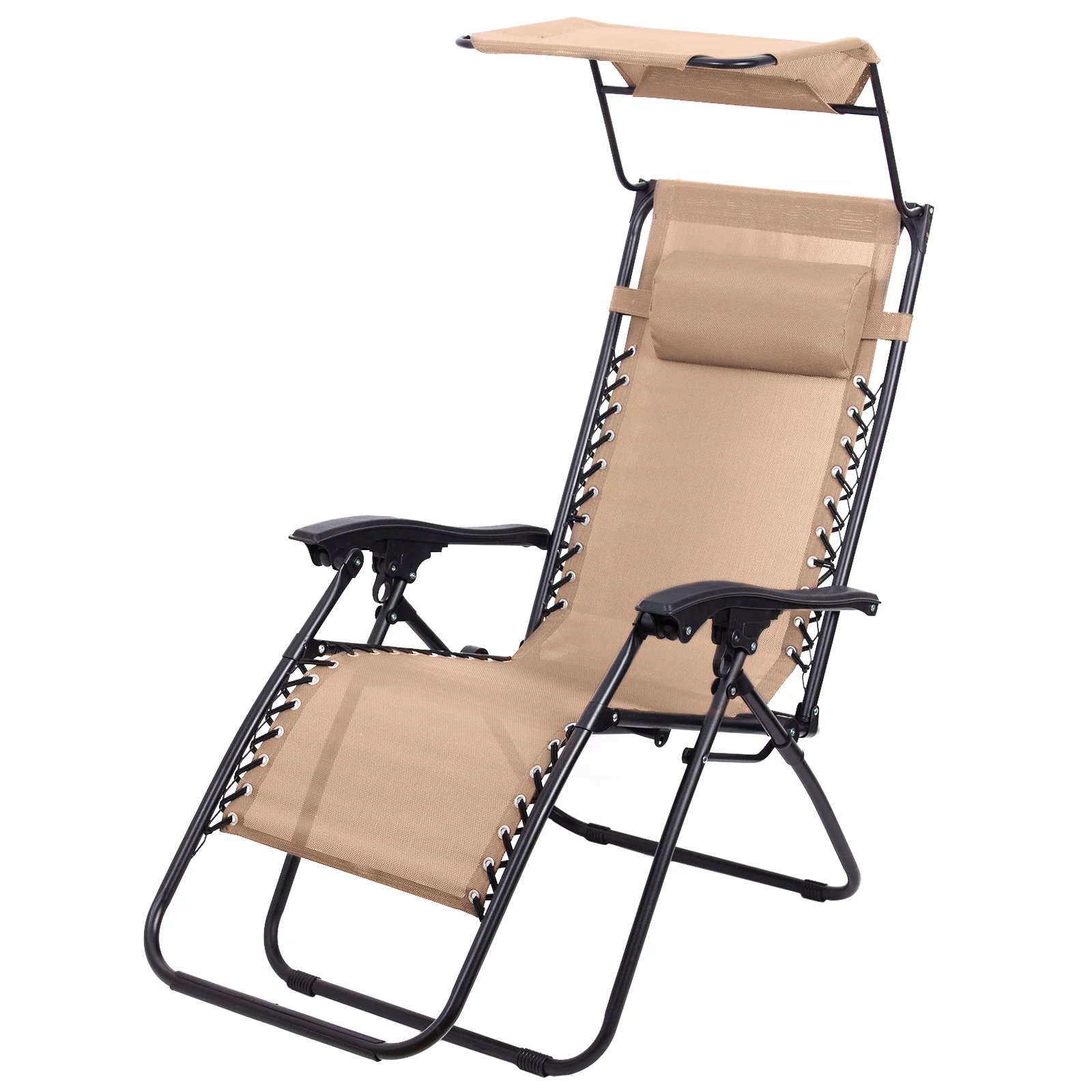 Leżak Plażowy Fotel Ogrodowy Zero Gravity Składany Krzesło 2W1 Progarde