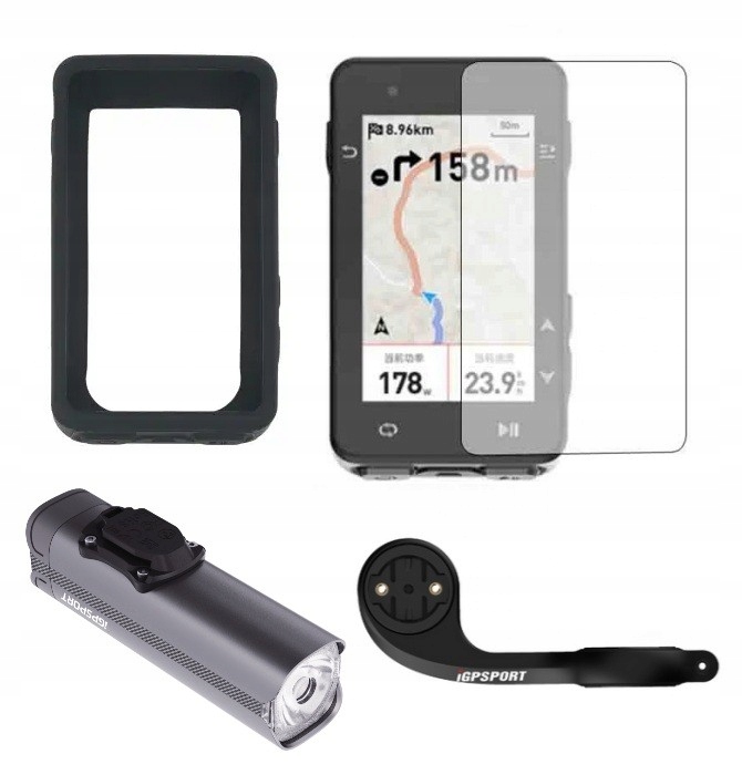 Lampička iGPSPORT iGS630s lampička VS800, držák M80, pouzdro a sklo