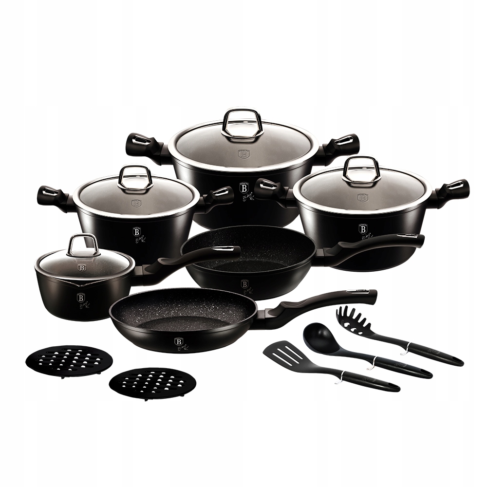 Zestaw garnków Berlinger Haus Metallic Black15 el.