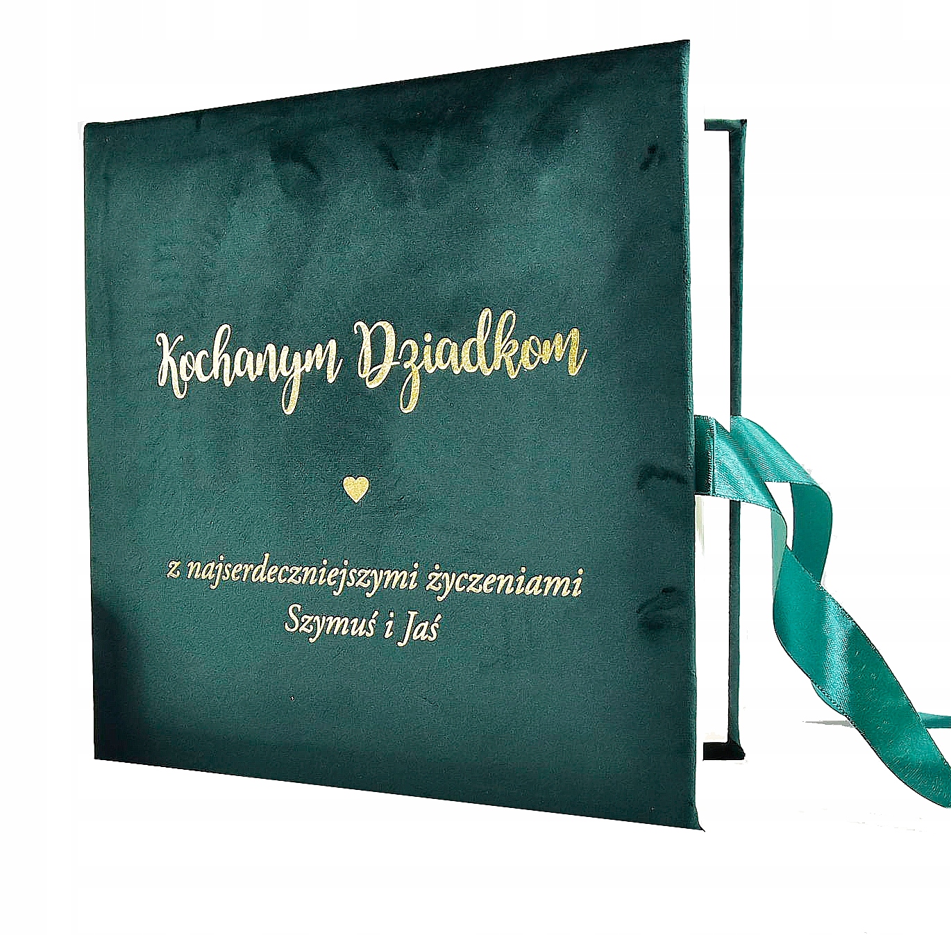Album tradycyjny welurowy butelkowa zieleń 100 zdjęć 25x25 cm