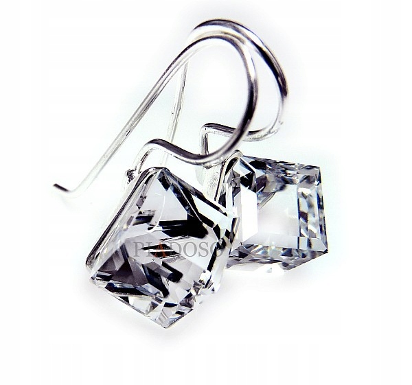 Krásný krystalový komplet Crystal Cube Stříbro