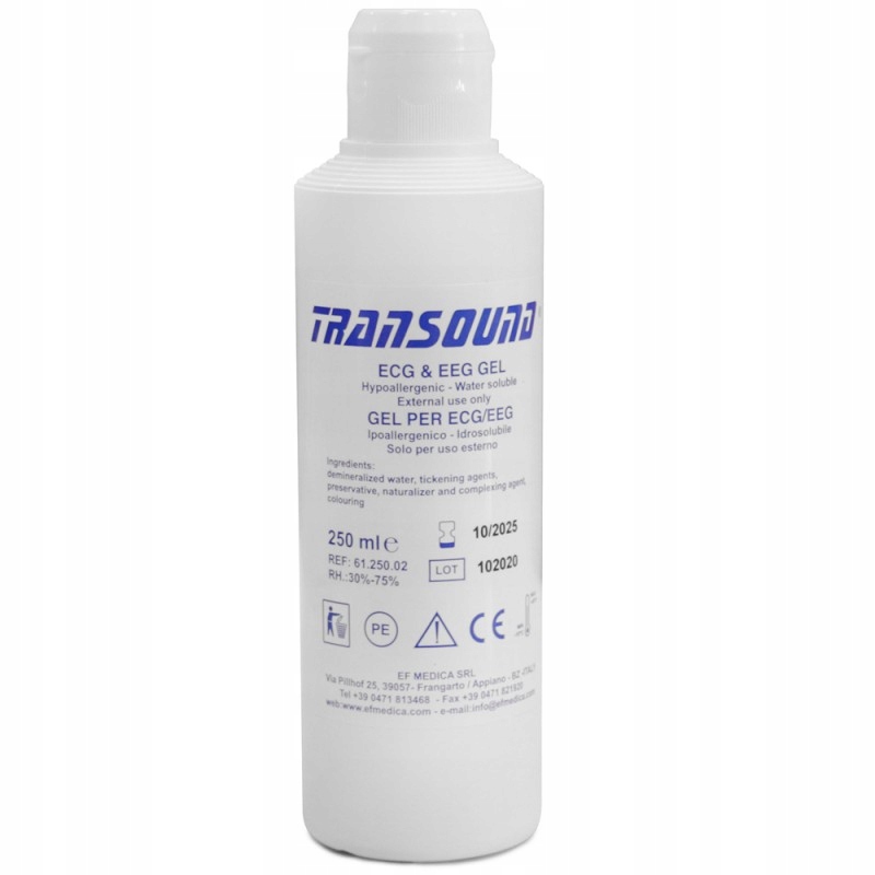 

Bezbarwny żel do Ekg i Eeg Transound 250 ml
