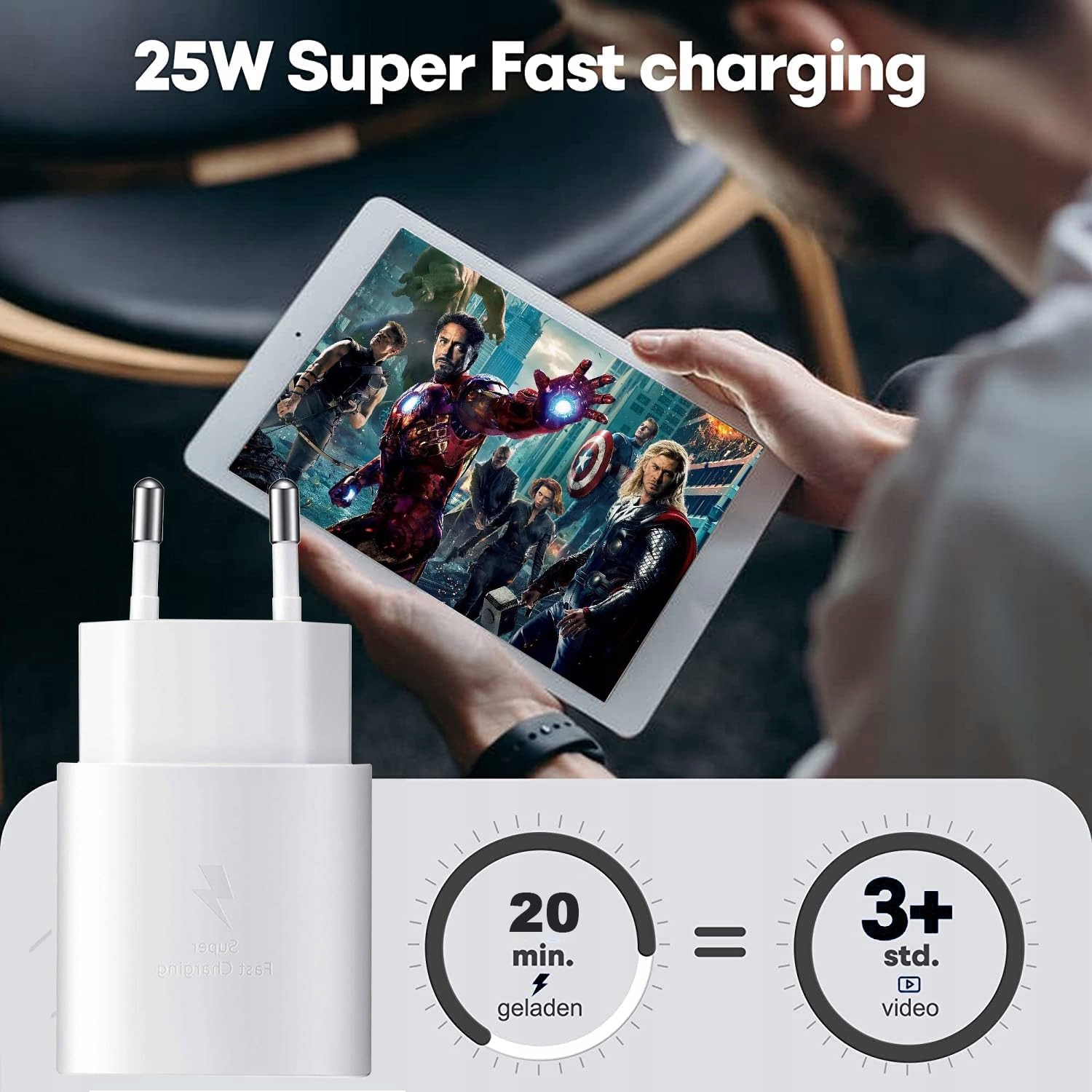 SZYBKIE ŁADOWANIE USB C DO SAMSUNG GALAXY S Z FOLD FLIP TABLET BIAŁY — miniatura 8