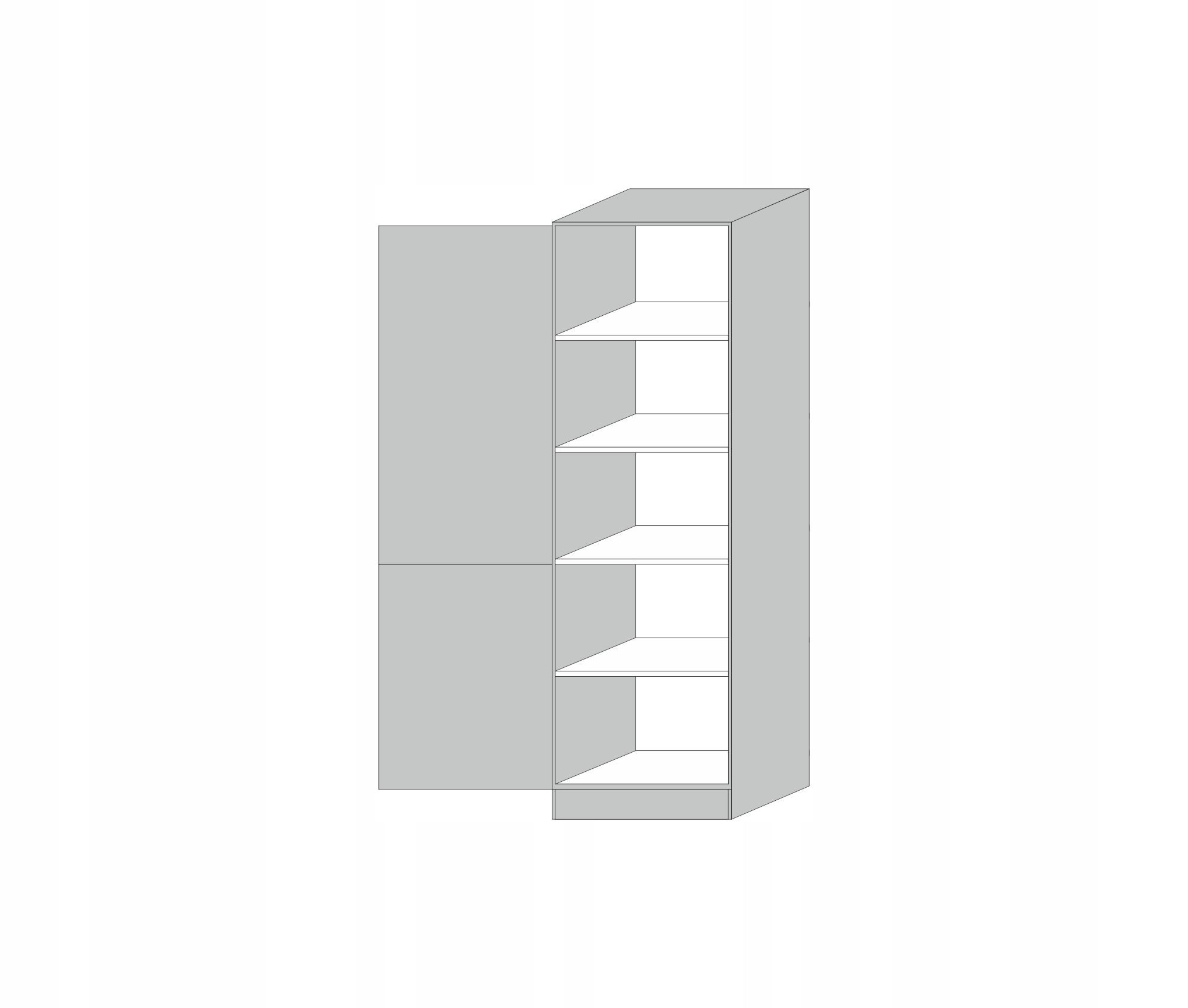 Szafka kuchenna słupek NAT SL60 mat połysk mdf Kod producenta NAT_SL60
