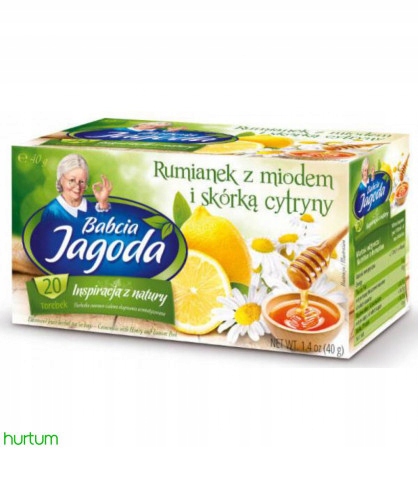 Levně 13 x Babička Borůvka Čaj Heřmánek s medem a citronem 20 sáčků