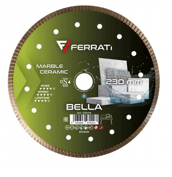 Ferrati Diamantový Kotouč Bella Ø 230 MM x 25,4 MM