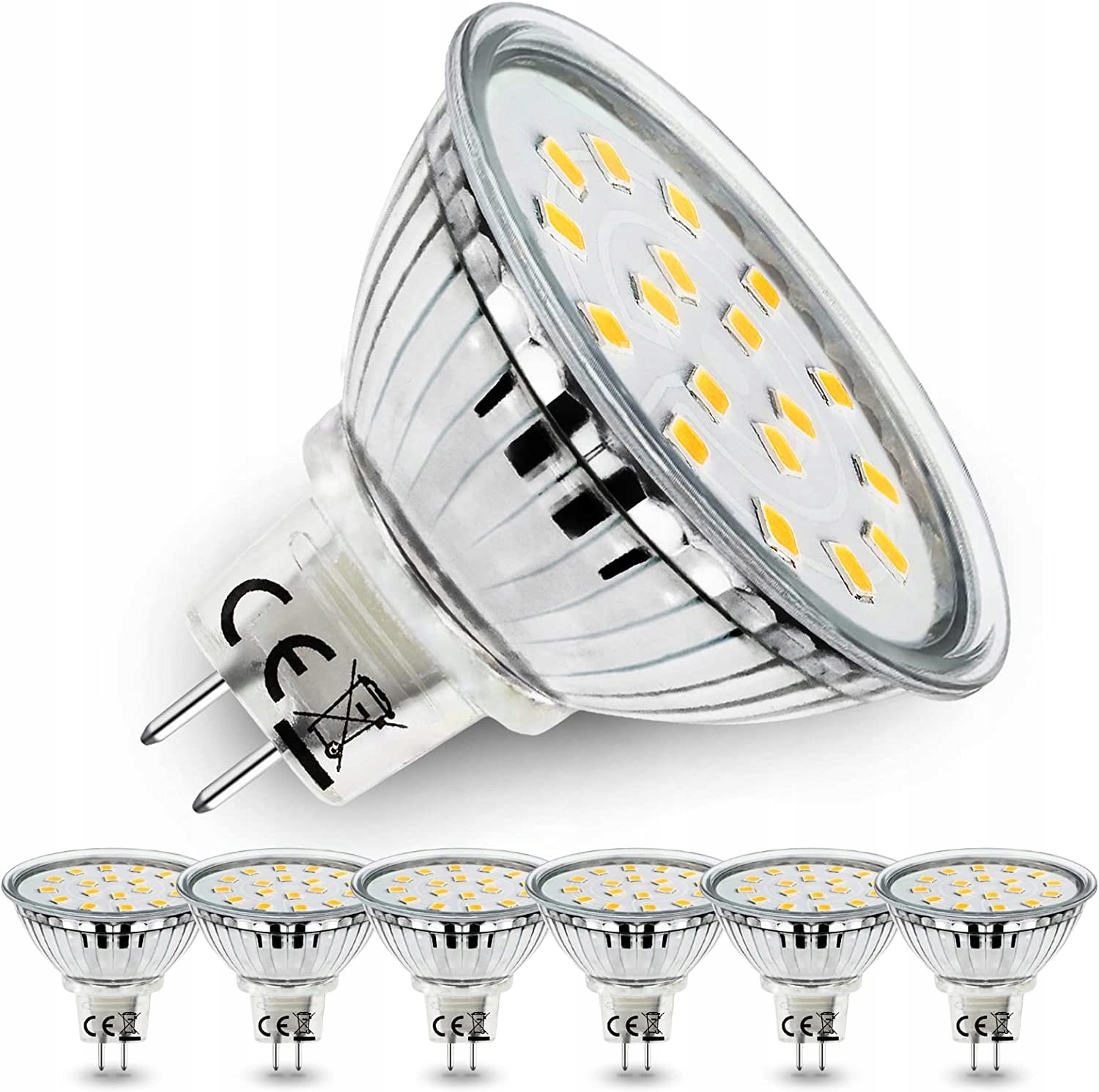 LED izzó HALOGÉN 5W, SEMLEGES FEHÉR 6db-os szett