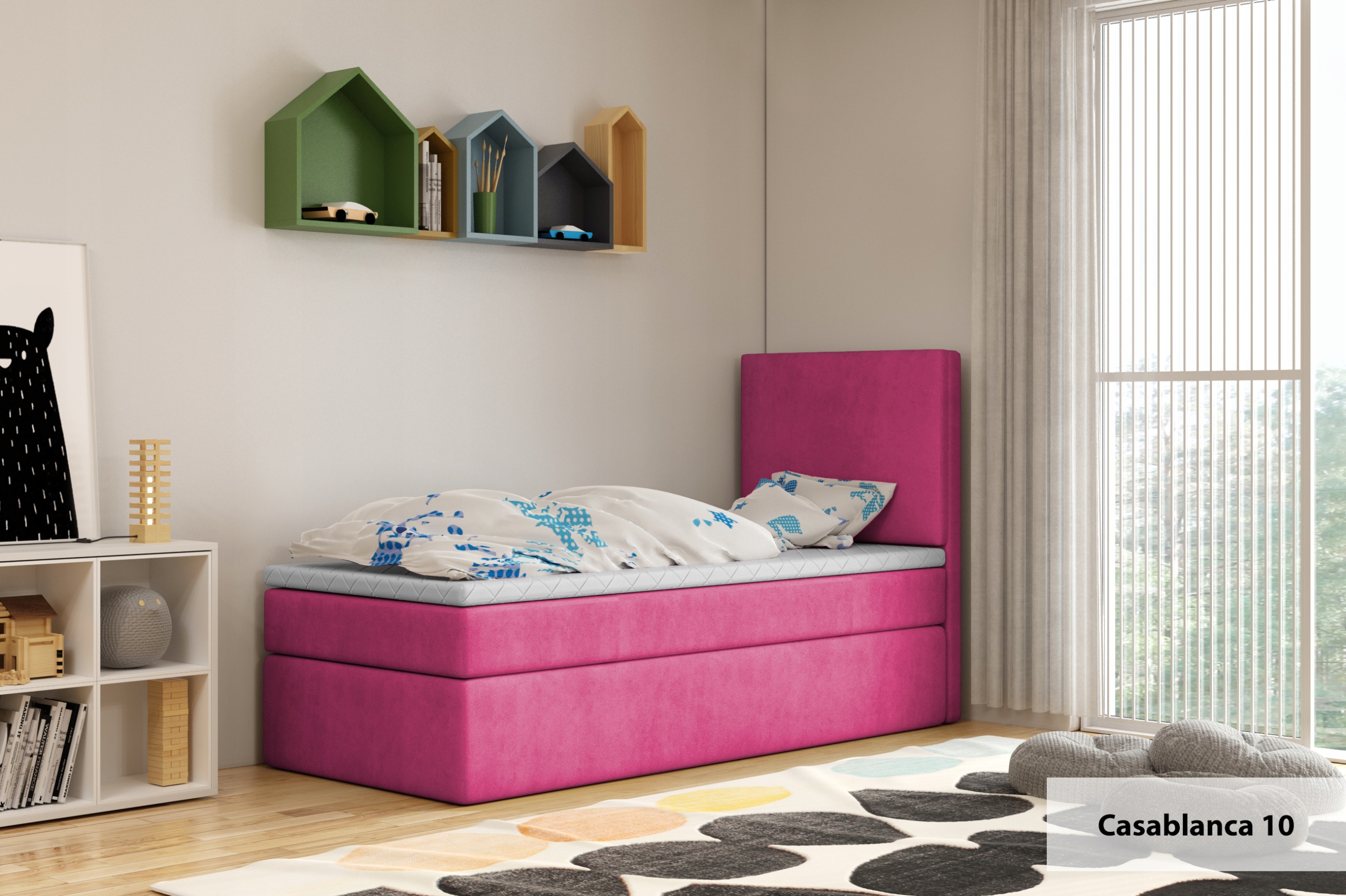 Łóżko młodzieżowe tapczan Max 90x180 zagłówek Kolekcja młodzież