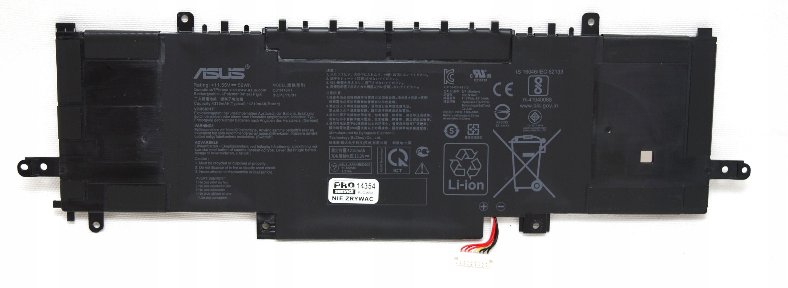Iba 100 % Originálna batéria C31N1841 batéria Asus 50Wh Gw. 12 mesiacov.