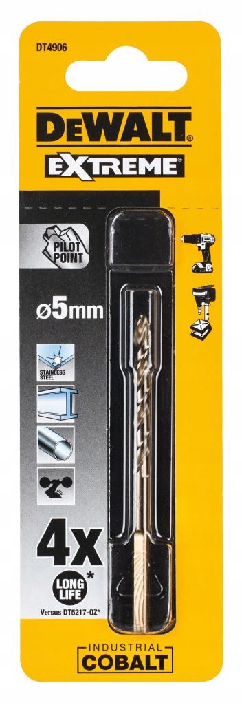 

DT4906 Dewalt Wiertło kobaltowe Hss E Cobalt 5.0mm