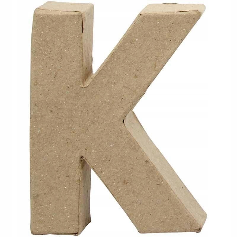 

litera K z papier-mache 10 cm