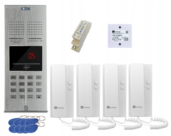 Genway WL-03NL-V2 Domofon 4 Rodzinny Rfid Kod
