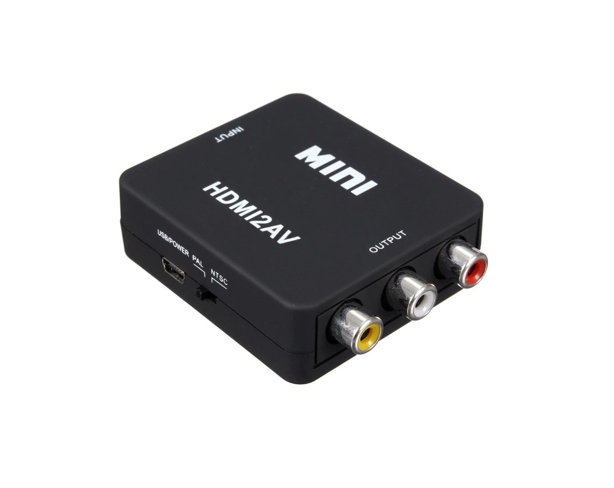 hot-1080p mini hdmi в av композитный конвертер rca cvbs адаптер