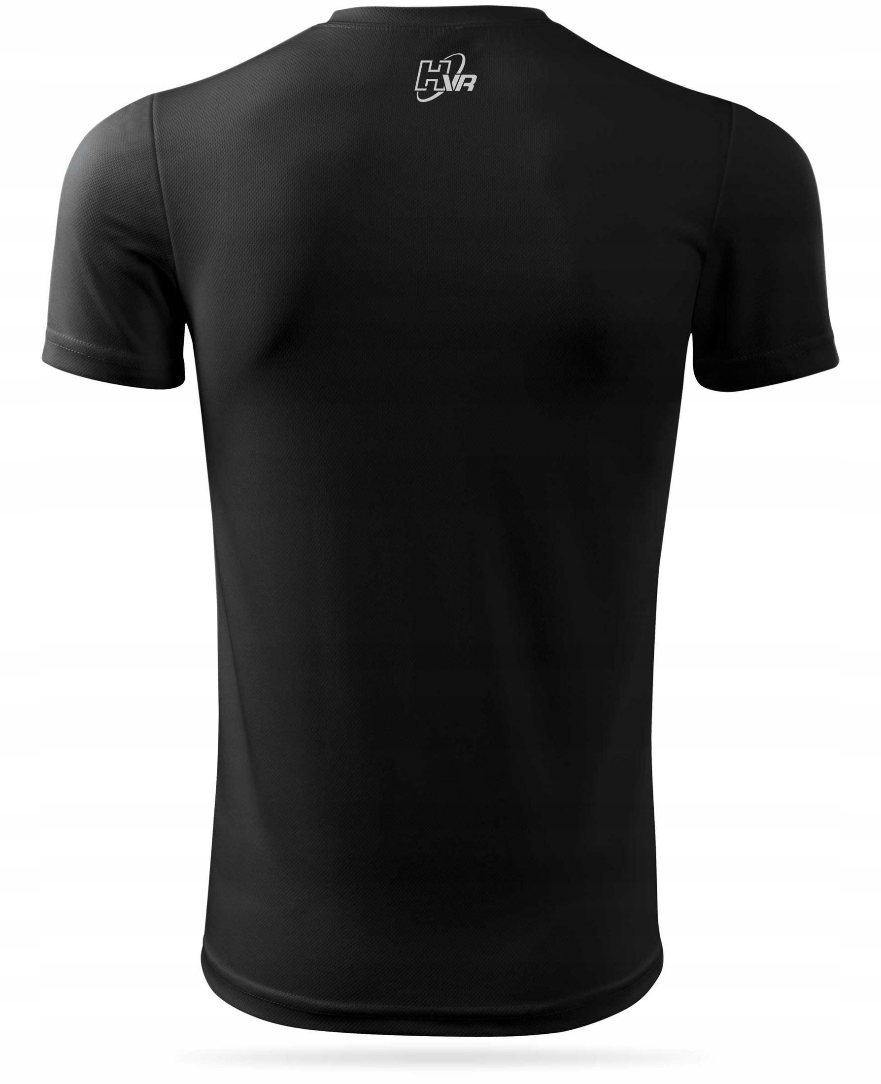 Szybkoschnący T-shirt HVR nadruk odblaskowy ROWER Rękaw krótki rękaw