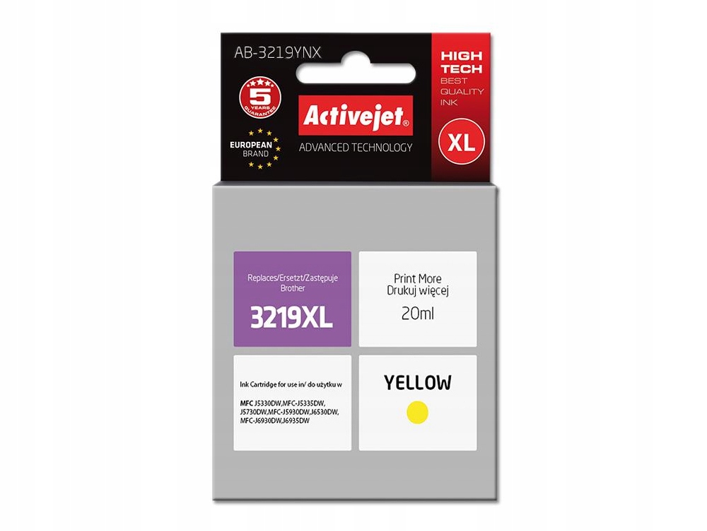 

Tusz Do Brother MFC-J5730DW MFC-J5930DW Żółty XL