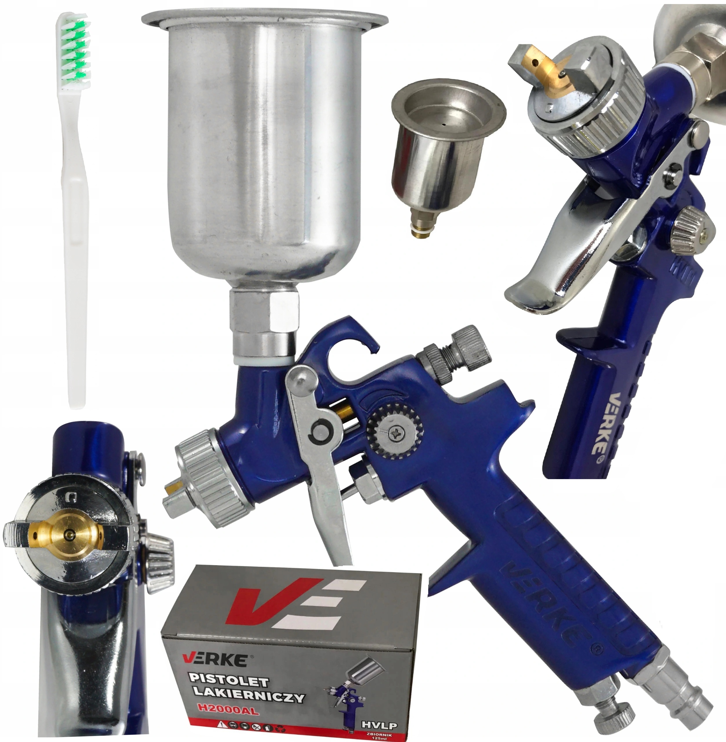 PISTOLET LAKIERNICZY HVLP DYSZA 0,8mm DO MALOWANIA