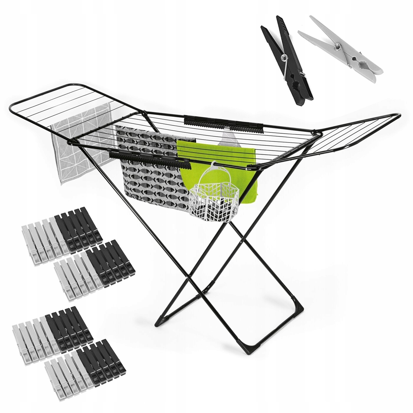 Levně Stojící Sušák Na Prádlo, balkonová sušák na prádlo Kolíčky