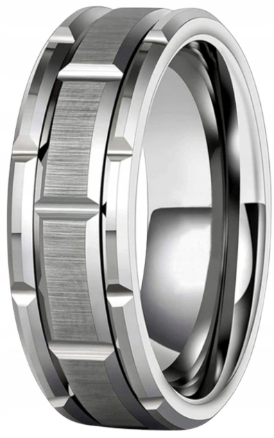 HIT Srebrny Pierścień Sygnet Wrąbki, PUNK STAL