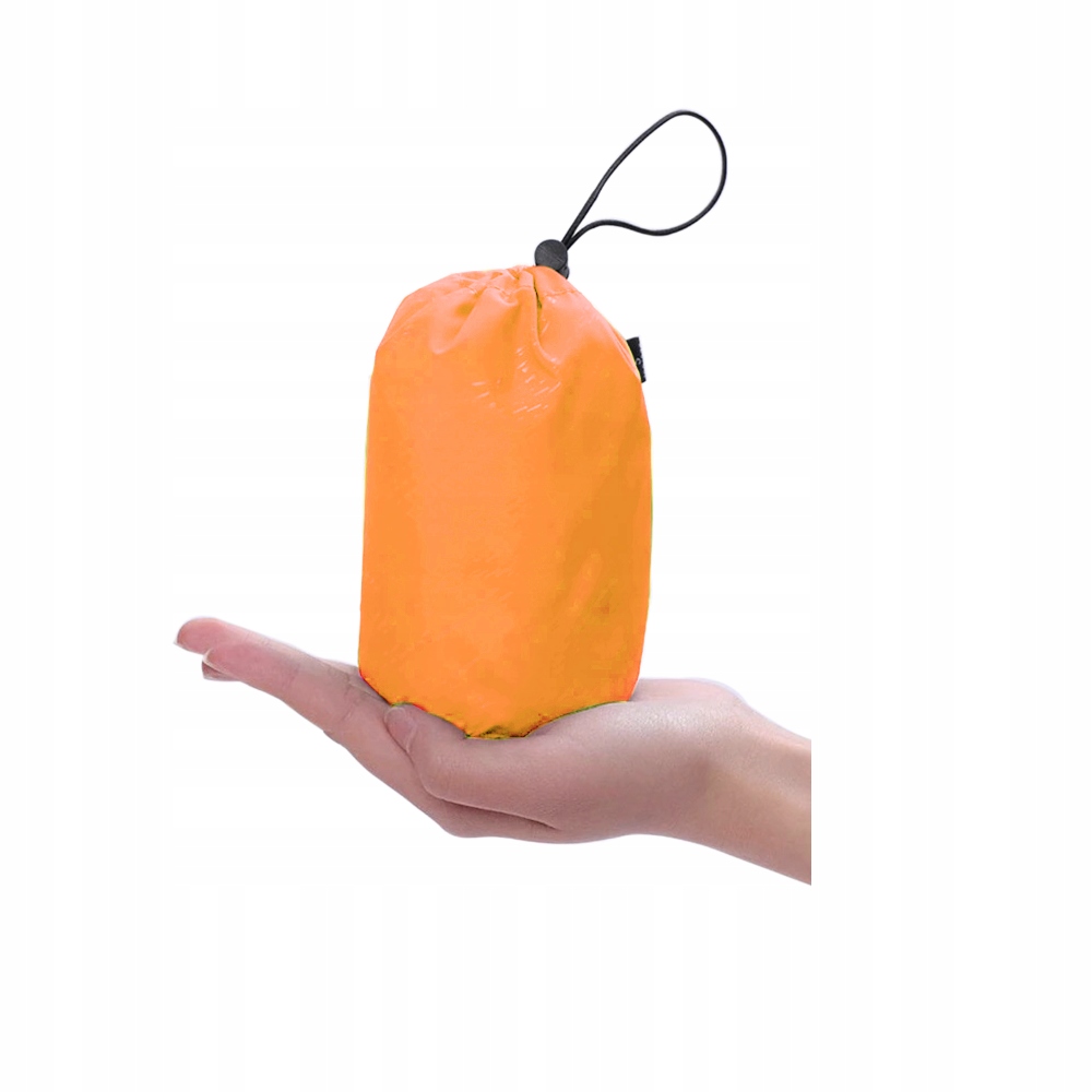 KURTKA PRZECIWDESZCZOWA Z KAPTUREM WIATRÓWKA LEKKA UNISEX POMARAŃCZOWA XXL Rozmiar XXL