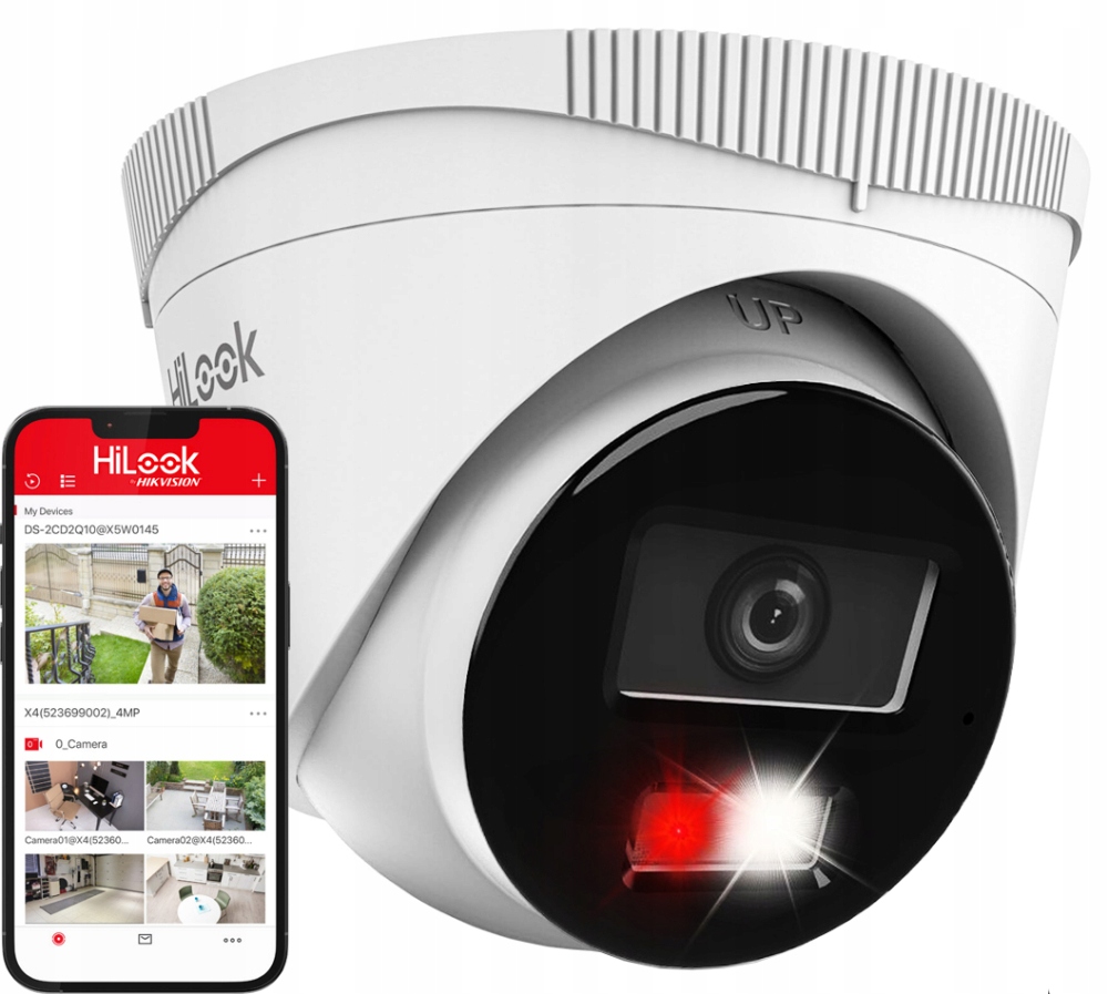8MPx vonkajšia Ip kamera HiLook od Hikvision Smart Hybrid Light Mikrofón