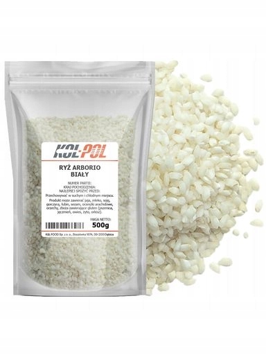 4x Rýže Arborio 500 g Přírodní bílá rýže pro rizoto krémová kvalita Kol-Pol