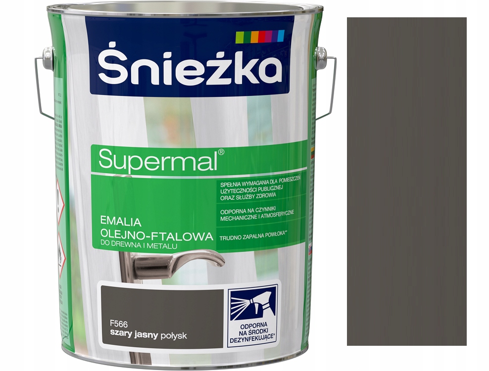 

Śnieżka Emalia Olejno-ftalowa 5L Szary Jasny F566