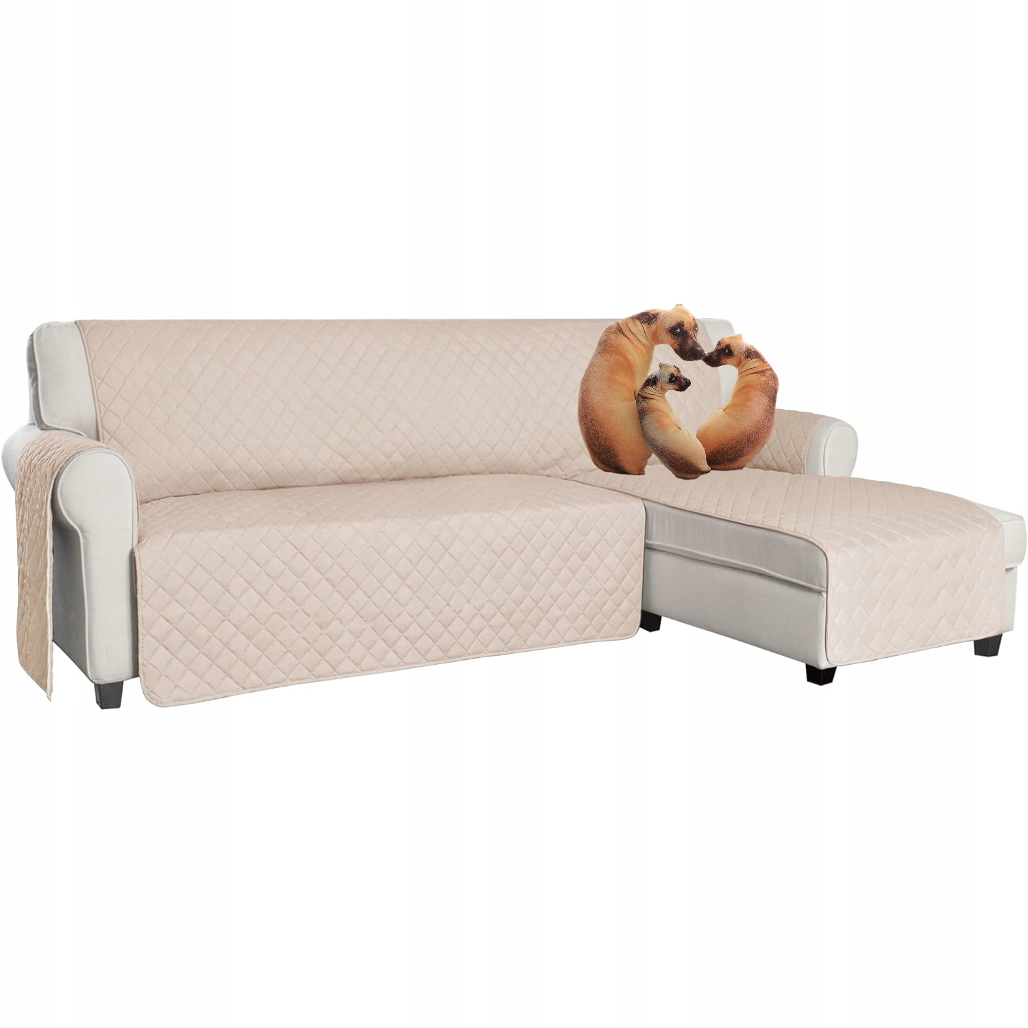 Pokrowiec Narzuta Ochraniacz na Kanapę narożną prawą 240 cm dla Psa i Kota