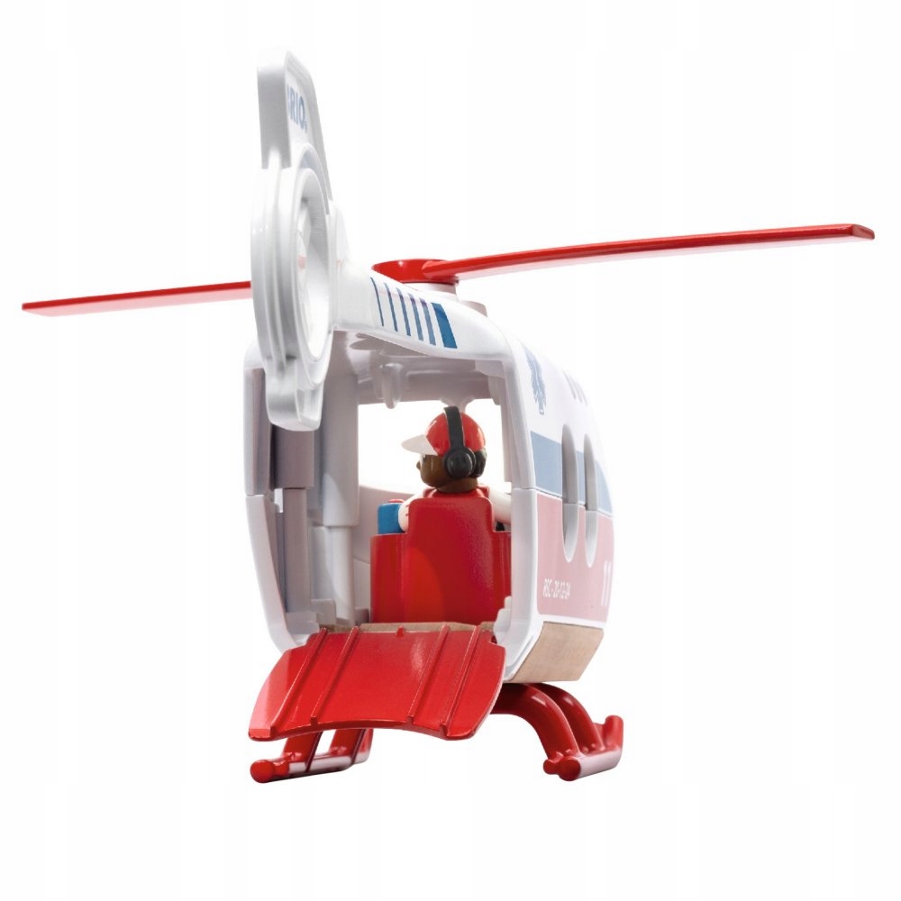 HELIKOPTER RATUNKOWY ŚMIGŁOWIEC NOSZE FIGURKI BRIO Materiał plastik