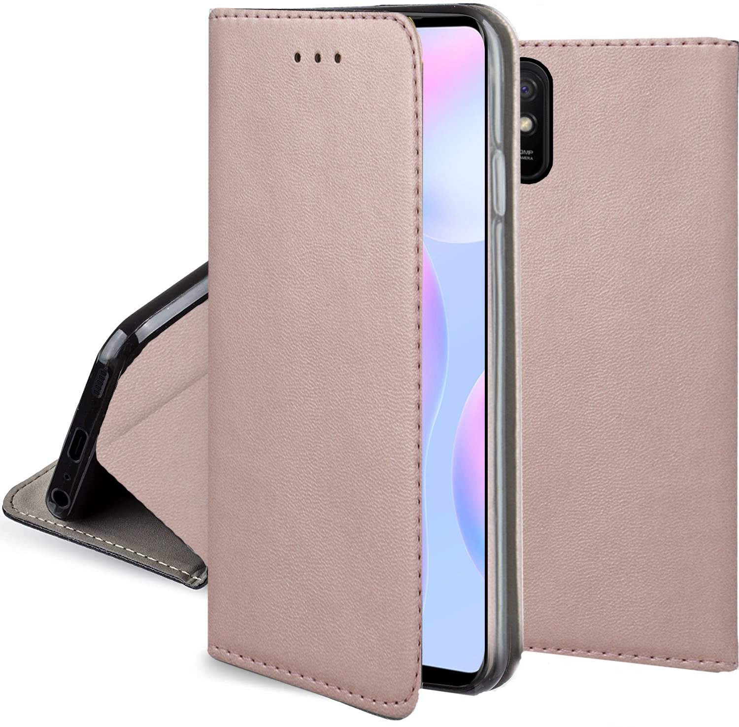 

Etui Magnetic Smart +szkło do Xiaomi Redmi 9A