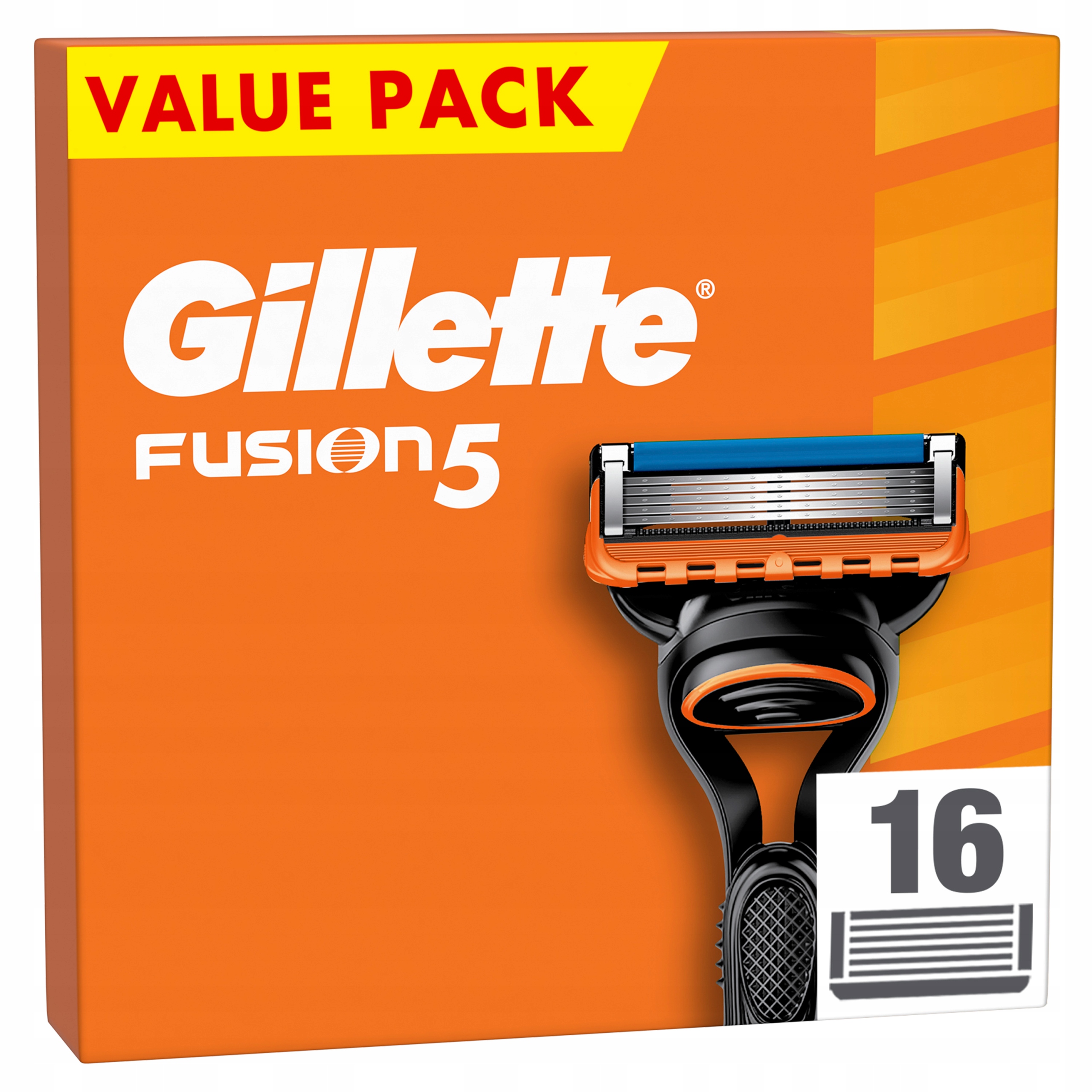 Gillette Fusion5 Wkłady wymienne z 5 ostrzami, 16 sztuk
