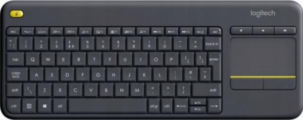 Klawiatura bezprzewodowa Logitech K400 Plus z wbudowanym touchpadem czarna