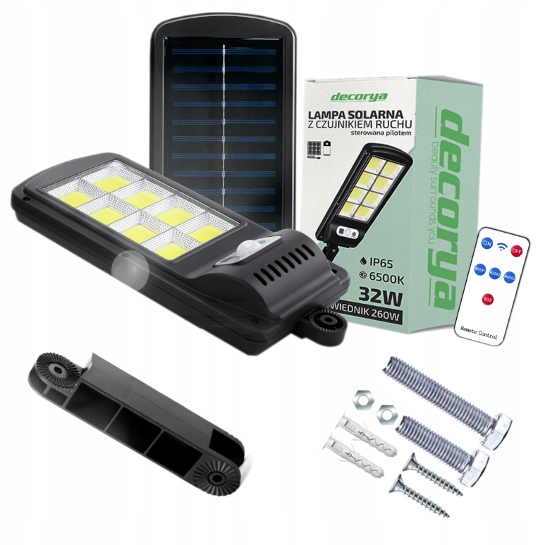 

Lampa Led Cob z Fotowoltaiką Mocowanie w zestawie
