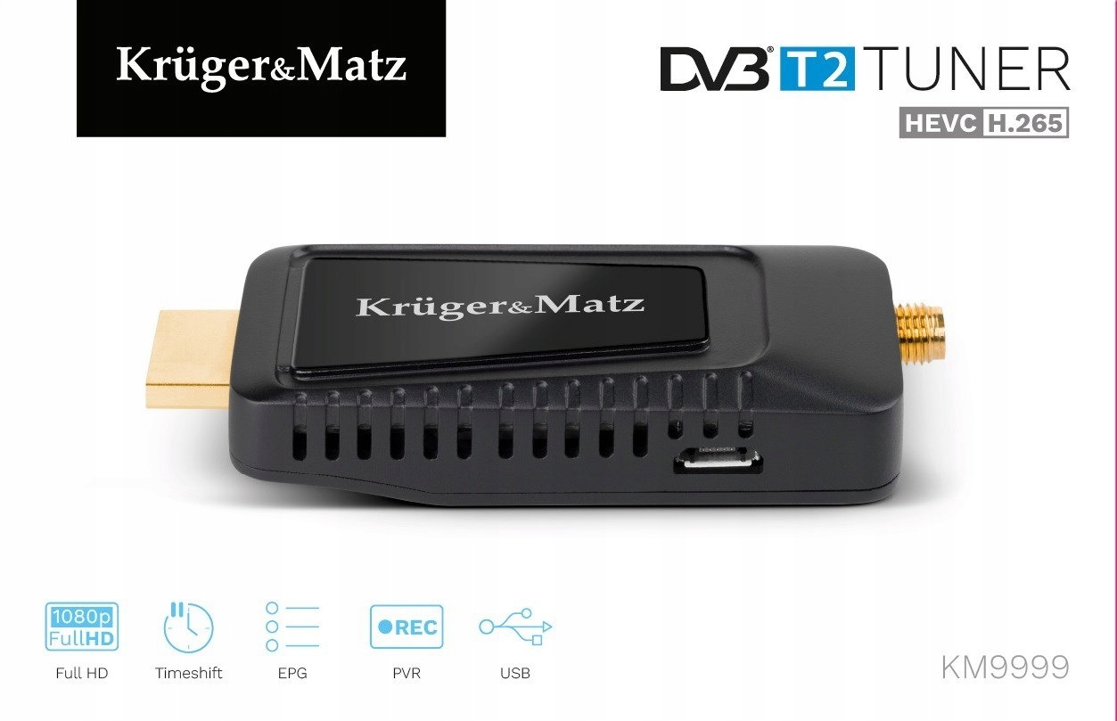 Kruger & Matz Dekoder DVB-T2H.265 Hevc Mini KM9999