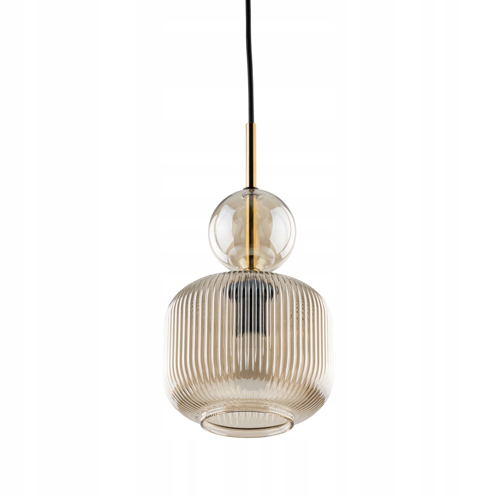 Závěsná lustrová lampa do ložnice obývacího pokoje sklo Sophia Cognac