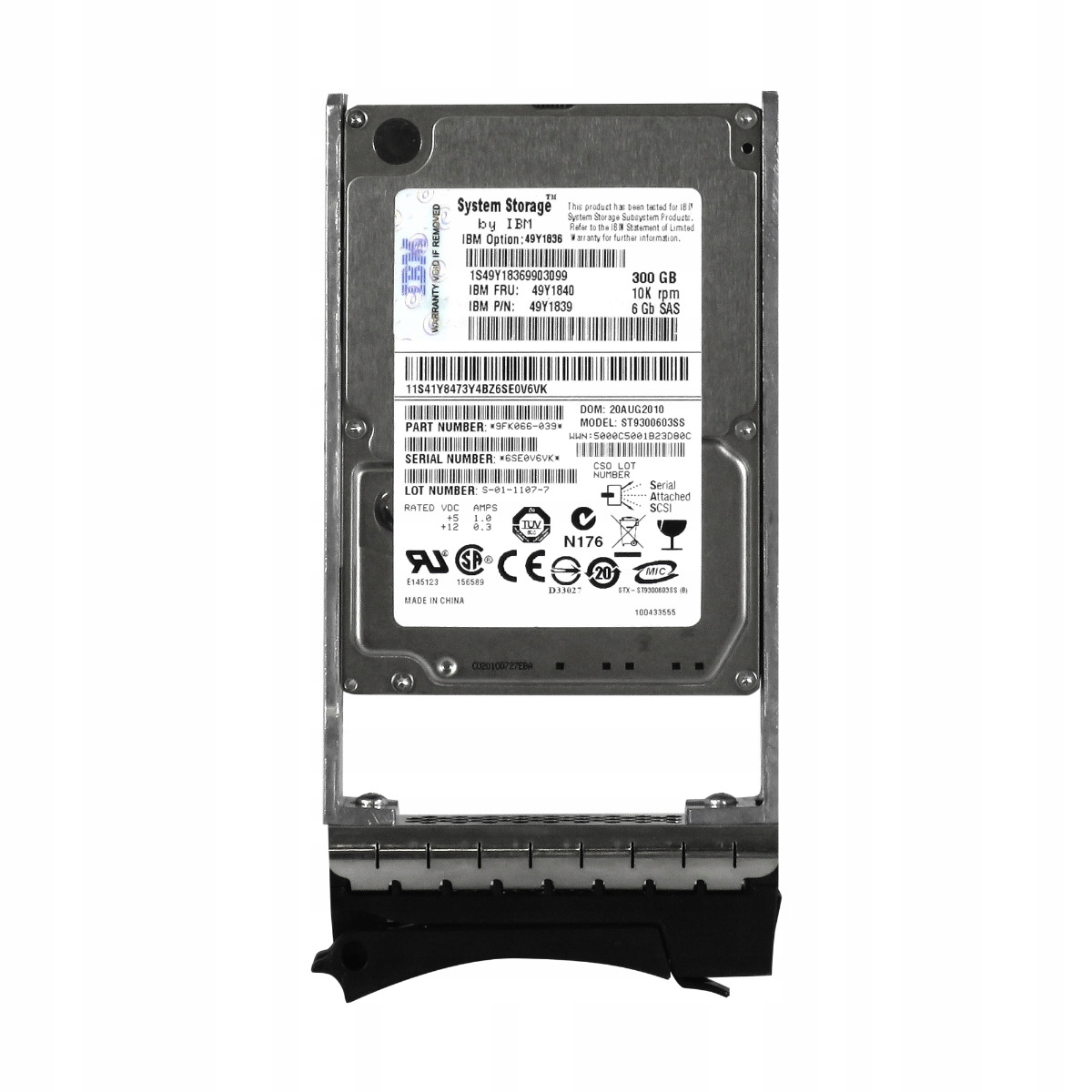Ibm 49Y1840 49Y1839 300GB 10K 16MB SAS-2 2.5'' ST9300603SS