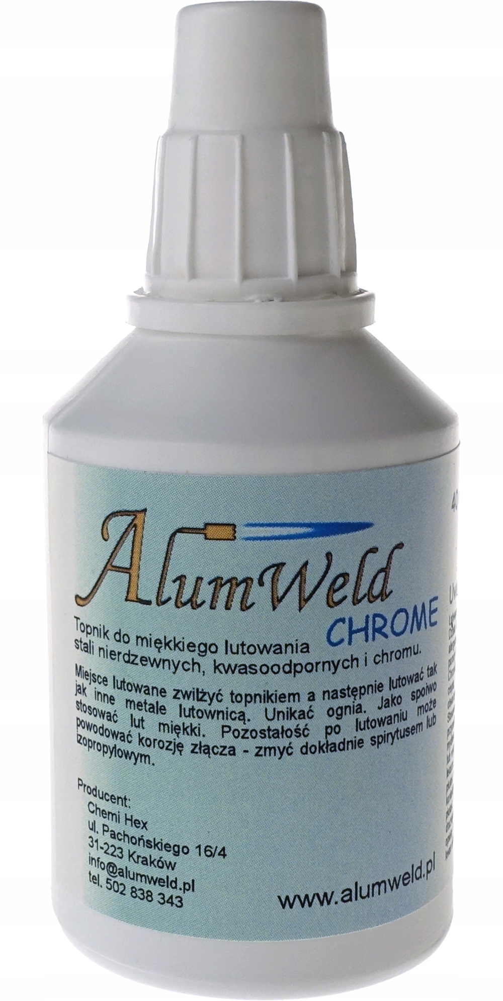 

F02S Topnik do Lutowania stali Nierdzewnej 40 ml.