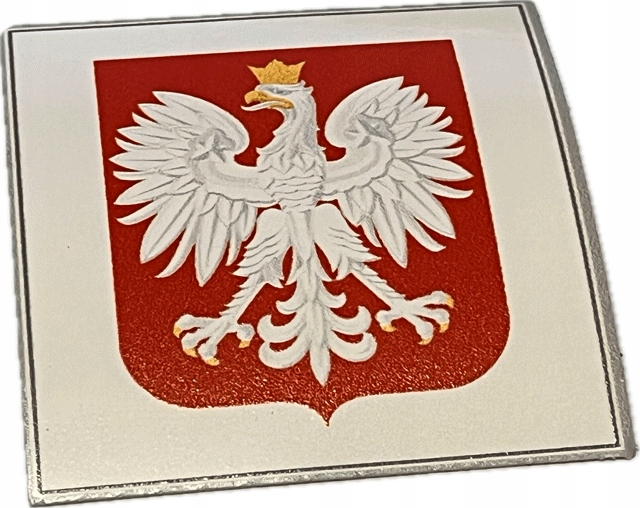 Orzeł Biały Godło Polski Herb naklejka mała 50x50 na telefon rower portfel