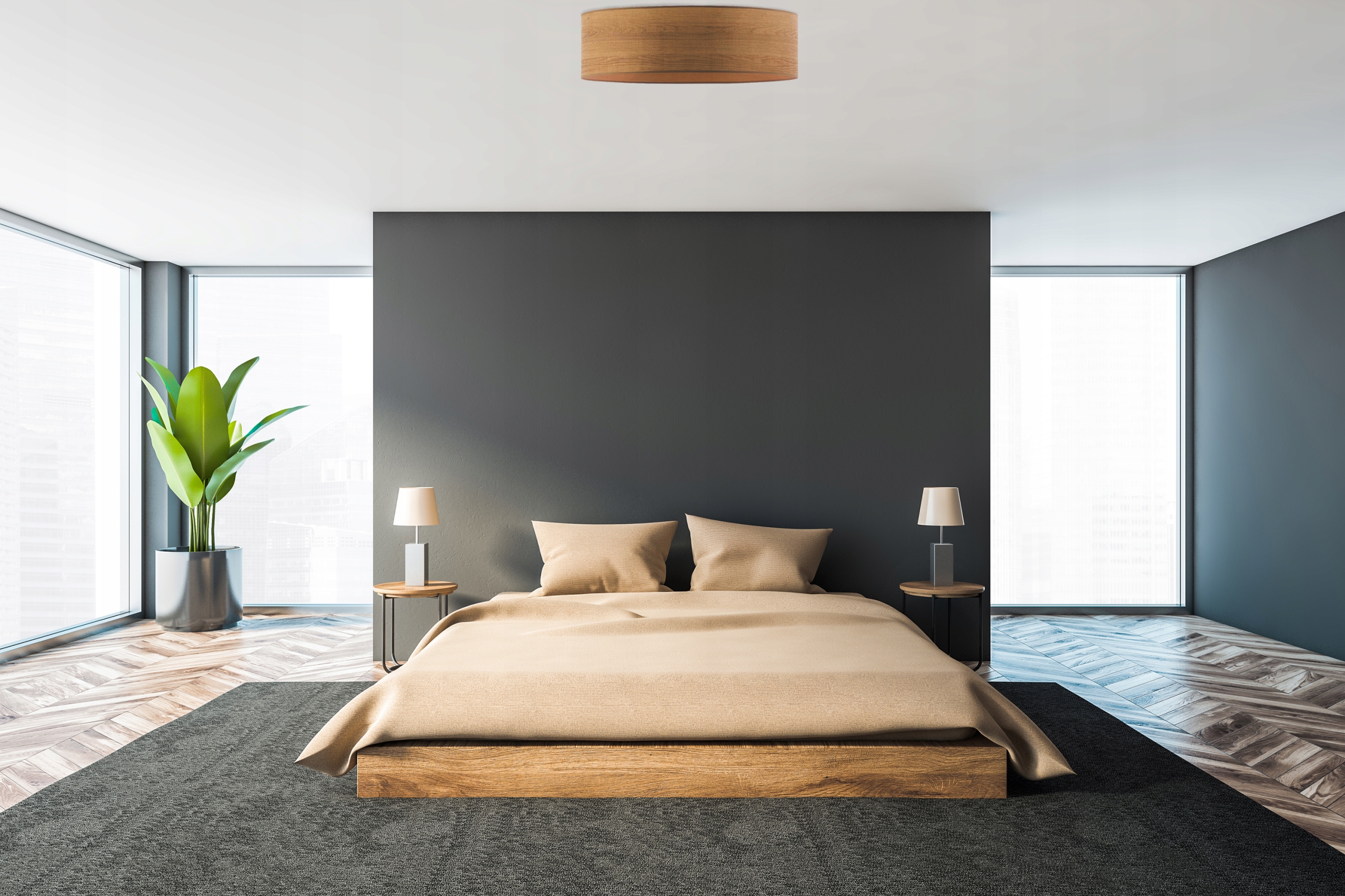 Abażur szary modny stylowy popularny walec klosz E27 80cm Średnica/szerokość klosza 80 cm